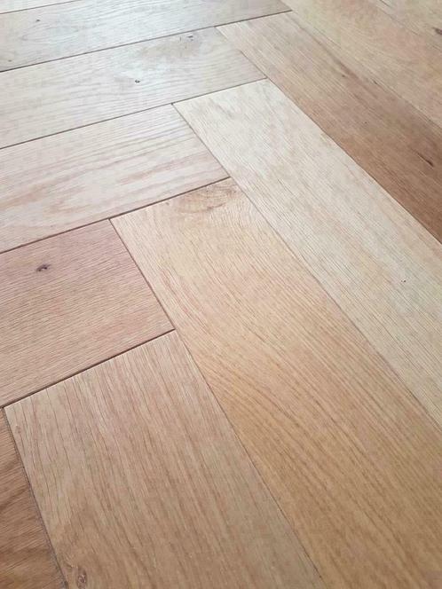 Eiken visgraat vloer naturel geolied. Nu €39,- per M2, Huis en Inrichting, Stoffering | Vloerbedekking, Nieuw, Parket, Ophalen of Verzenden
