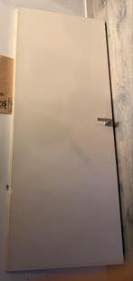 Witte Binnendeur met beslag, Doe-het-zelf en Verbouw, Deuren en Horren, Ophalen, 80 tot 100 cm, Binnendeur, Zo goed als nieuw