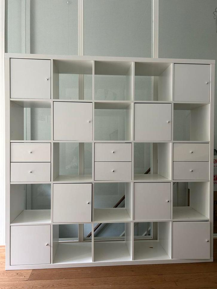 Witte Kastenwand - IKEA Kallax kast, Huis en Inrichting, Kasten | Boekenkasten, 150 tot 200 cm, 25 tot 50 cm, Overige materialen