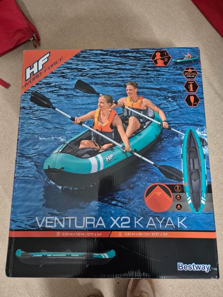 Nieuwe Hydro-Force Ventura X2 Kajak gloednieuw en ongeopend, Watersport en Boten, Kano's, Nieuw, Kajak, Twee personen, Opblaasbaar