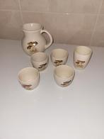 Leuke schenkkan en bekers met paddestoelen Jet, Huis en Inrichting, Keuken | Servies, Ophalen of Verzenden, Zo goed als nieuw