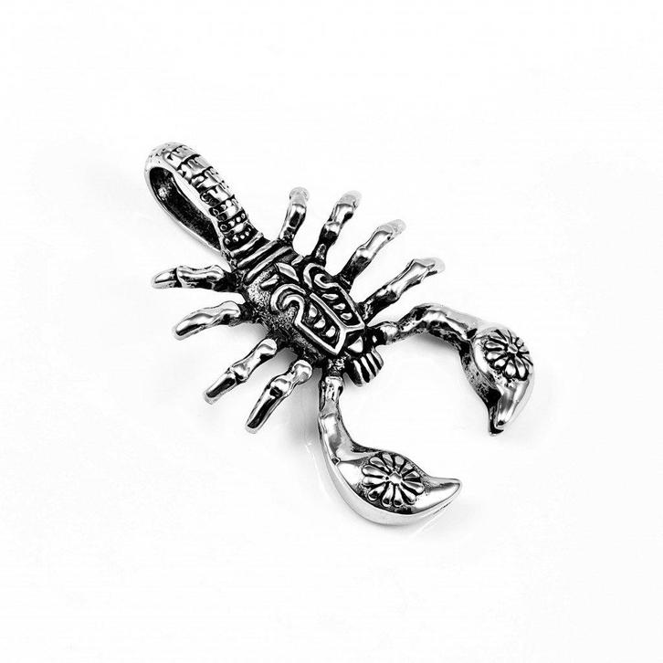 Schorpioen Hanger Unisex Stalen Zilver Kleur Sterrenbeeld, Sieraden, Tassen en Uiterlijk, Kettinghangers, Nieuw, Overige materialen