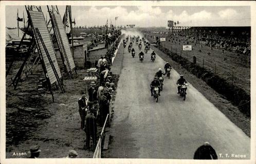 Assen - TT Races - Motor, Verzamelen, Ansichtkaarten | Nederland, Gelopen, Drenthe, Voor 1920, Ophalen of Verzenden