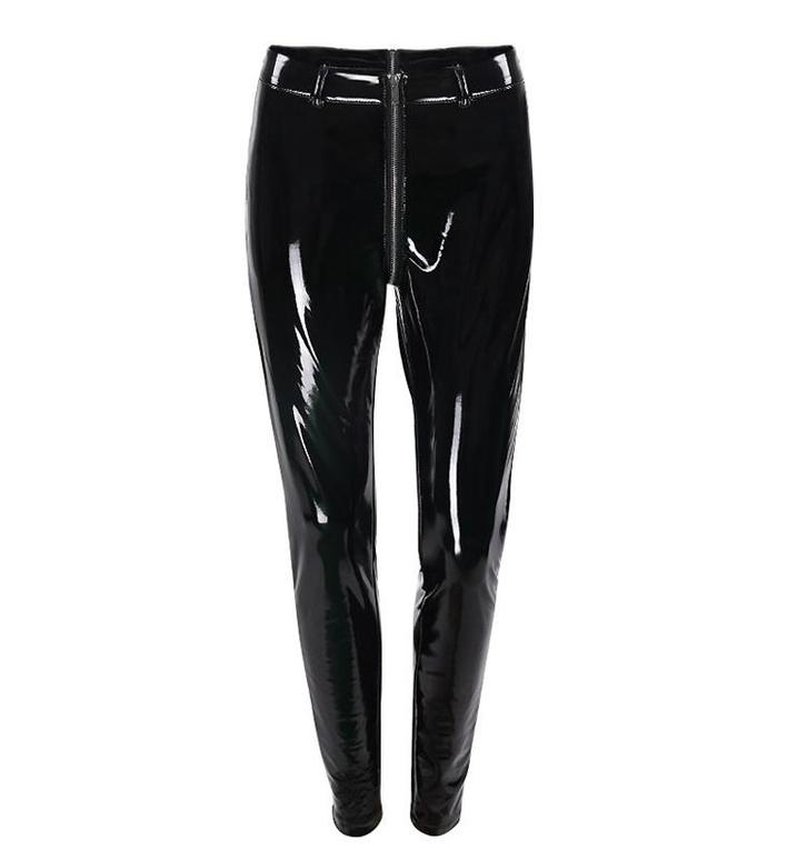 Zwarte wetlook broek / leren sexy dames strakke, Kleding | Dames, Broeken en Pantalons, Nieuw, Maat 46/48 (XL) of groter, Zwart