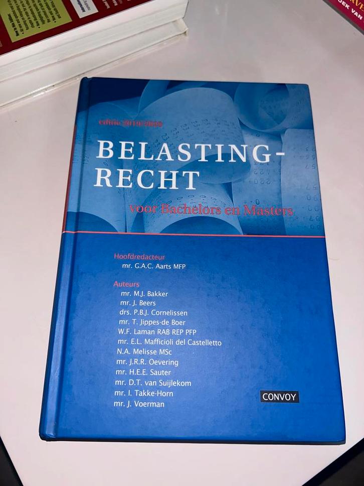 Belastingrecht voor Bachelors en Masters (2019/2020), Boeken, Studieboeken en Cursussen, Zo goed als nieuw, HBO, Gamma, Ophalen of Verzenden