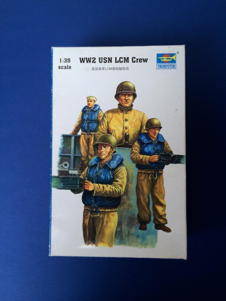 Trumpeter	408	USN LCM Crew	1/35, Hobby en Vrije tijd, Modelbouw | Figuren en Diorama's, Ophalen of Verzenden, Nieuw, 1:35 tot 1:50