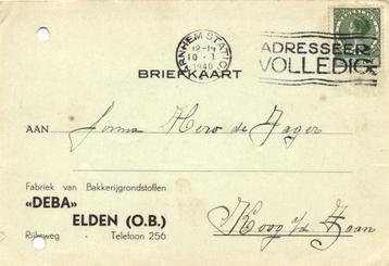 DEBA Elden [O.B.] - 01.1940 - briefkaart beschikbaar voor biedingen