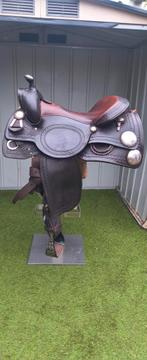 Fijn westernzadel van A Frinta met veel zilver, Dieren en Toebehoren, Ophalen, Western