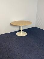Ronde vergadertafel, diameter 120 cm. - licht eiken blad, Huis en Inrichting, Ophalen, Gebruikt