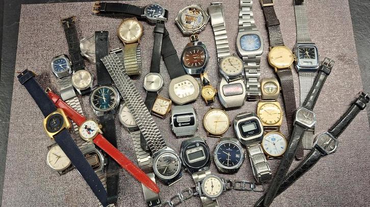 Partij oude horloges voor de horlogemaker, Sieraden, Tassen en Uiterlijk, Horloges | Antiek, Overige merken, Overige materialen
