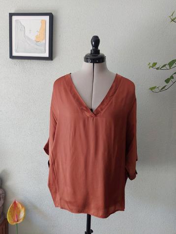 Cognac bruine blouse La Fee Maraboutee maat 42 beschikbaar voor biedingen