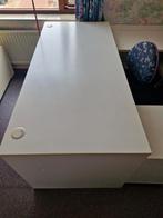 @D: Groot wit bureau met ladenkast &stoel, Castricum!!, Ophalen, Zo goed als nieuw