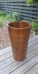 Houten paraplubak, diam 25 cm, hoogte 47 cm., Ophalen, Gebruikt, Hout