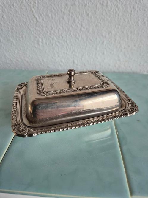 Verzilverd botervlootje., Antiek en Kunst, Antiek | Goud en Zilver, Ophalen of Verzenden