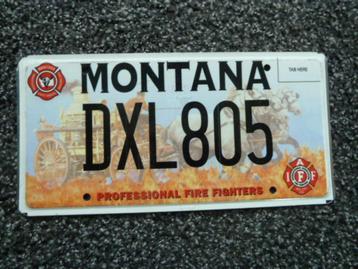 Kentekenplaat licenseplate Montana Professional Fire Fighter beschikbaar voor biedingen