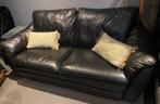 Nette zwarte leren bank van Ikea 2,5 zits, Ophalen, 75 tot 100 cm, Tweepersoons, 200 tot 250 cm