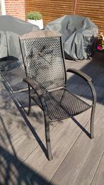 Tuinstoel Metaal/Hout, Tuin en Terras, Tuinstoelen, Ophalen, Gebruikt, Metaal, Stapelbaar