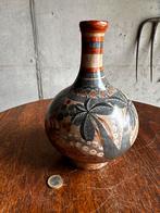 Vintage Mexicaanse Vaas Handbeschilderd Terracotta (ca. 1960, Antiek en Kunst, Ophalen of Verzenden