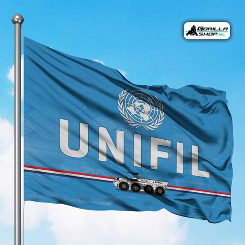 UNIFIL vlaggen, Verzamelen, Militaria | Algemeen, Landmacht, Vlag of Vaandel, Nederland, Ophalen of Verzenden