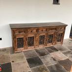 Rustieke Spaanse Koloniale Dressoir/Buffetkast 198x50x85, Ophalen, Gebruikt, 150 tot 200 cm, Met lade(s)