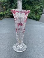 Boheems kristallen vaasje “Rubin” 17 cm, Antiek en Kunst, Antiek | Glas en Kristal, Ophalen of Verzenden