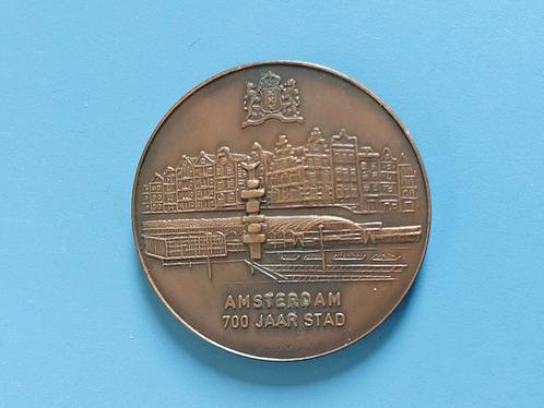 Penning Amsterdam 700 jaar, Postzegels en Munten, Penningen en Medailles, Brons, Nederland, Ophalen of Verzenden