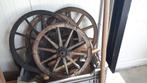 karrewielen wagenwielen kruiwagenwielen, Antiek en Kunst, Ophalen