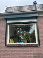 Groene/wit rolluik H145 B165,5 cm, Gebruikt, Overige kleuren, Minder dan 100 cm, 100 tot 150 cm