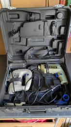 Klopboormachine + Decoupeerzaag + Koffer, Doe-het-zelf en Verbouw, Gereedschap | Boormachines, Ophalen of Verzenden, Gebruikt