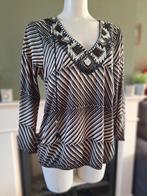 K-Design K design zwart beige top shirt XL Gratis Verzenden, K-design, Verzenden, Zwart, Maat 46/48 (XL) of groter