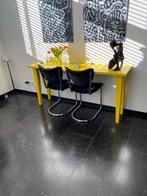 Gele sidetable, Huis en Inrichting, Tafels | Sidetables, Ophalen, Gebruikt, 150 tot 200 cm, Kersenhout