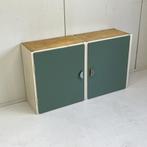 Vintage jaren 50/60 keukenkastje x 2 groen wandkast hout, Huis en Inrichting, Keuken | Keukenelementen, Ophalen, Gebruikt, Onbekend