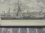Mooie Zw-wit gravure van een Gedeelte van Stad Amsterd, ,, Antiek en Kunst, Ophalen