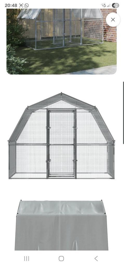 Voilere/kippen hok, Dieren en Toebehoren, Vogels | Hokken en Kooien, Zo goed als nieuw, Hout, Ophalen