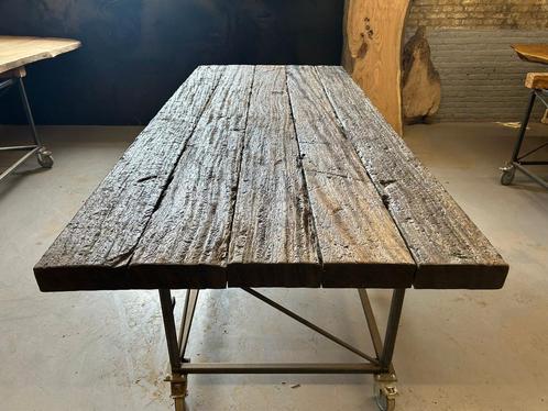 Hardhouten tuintafel | 225 x 100 cm | duurzaam, Tuin en Terras, Tuintafels, Gebruikt, Rechthoekig, Hout, Ophalen of Verzenden
