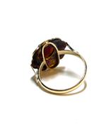 14k gouden ring met een granaatsteen, -, -, Ophalen of Verzenden, Dame