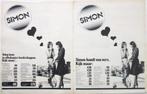 2 vintage advertenties reclames Simon supermarkt 1975-76, Verzamelen, Ophalen of Verzenden, Gebruikt, Overige typen
