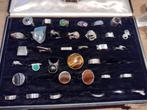 73 handwerk zilveren ringen van edelsmeden, Nieuw, Met edelsteen, Ophalen of Verzenden, Zilver