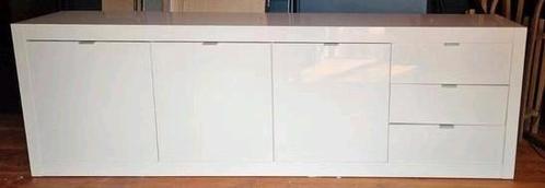 Wit Hoogglans Dressoir - 250cm breed, Huis en Inrichting, Kasten | Dressoirs, Zo goed als nieuw, 200 cm of meer, 25 tot 50 cm