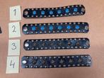 Nieuwe (NOS) vintage lederen armbanden punk/retro, Ophalen of Verzenden, Nieuw, Zwart, Leer