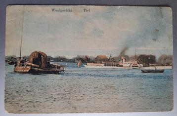 Tiel - Waalgexicht met Pont en Stoomboot beschikbaar voor biedingen