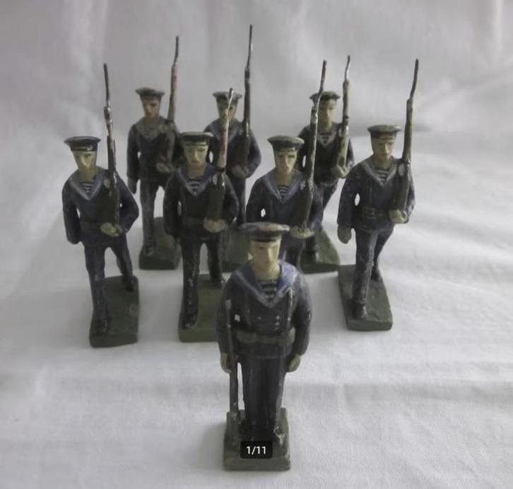 Durso 8 Nederlandse Matrozen/Mariniers lengte matroos 7 cm., Antiek en Kunst, Antiek | Speelgoed, Ophalen of Verzenden