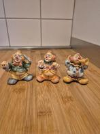 Drie Schattige Clown Beeldjes, Ophalen of Verzenden