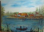 paling visser op stille plas  60 x 80 cm, Ophalen
