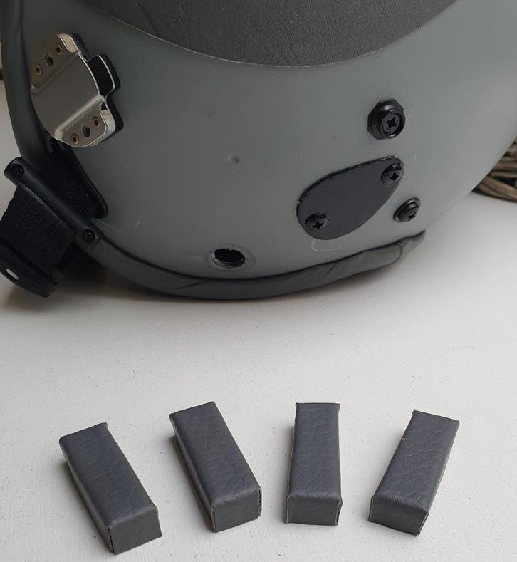Nieuwe Gentex HGU-55 visor stops grijs leer type 2.0 + 3.0, Verzamelen, Luchtvaart en Vliegtuigspotten, Nieuw, Overige typen, Ophalen