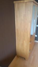 Eiken vitrinekast., Huis en Inrichting, Kasten | Vitrinekasten, Ophalen, Gebruikt, Eikenhout, 50 tot 100 cm