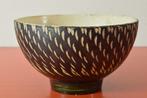 Retro vintage jaren 50 / 60 sgraffito bloempot met voet, Antiek en Kunst, Ophalen of Verzenden