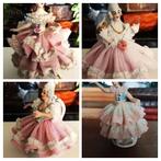 Porselein beeldjes Dresden merk danseres ballerina met kant, Ophalen of Verzenden