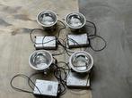4x inbouw spot, Gebruikt, Metaal of Aluminium, Ophalen of Verzenden, Inbouw