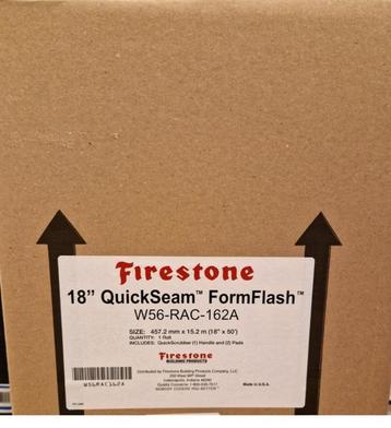 NIEUW, 18" Firestone/Elevate Quickseam Formflash beschikbaar voor biedingen